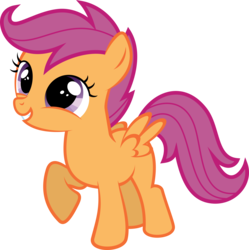 Size: 4055x4070 | Tagged: safe, artist:thestorm117, scootaloo, pony, g4, absurd resolution, cute, cutealoo, female, raised hoof, simple background, solo, transparent background, vector