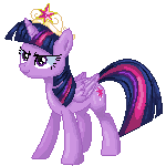 Size: 150x150 | Tagged: safe, artist:obsessedwithspace, twilight sparkle, alicorn, pony, g4, animated, big crown thingy, element of magic, female, gif, jewelry, regalia, solo, twilight sparkle (alicorn)