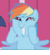 Size: 50x50 | Tagged: safe, screencap, rainbow dash, pony, applebuck season, g4, animated, dashface, female, gif, gif for breezies, picture for breezies, solo