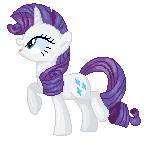 Size: 150x150 | Tagged: safe, artist:obsessedwithspace, rarity, pony, g4, animated, female, gif, solo
