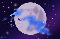 Size: 12000x7800 | Tagged: safe, artist:solarwolf95, nightmare moon, g4, absurd resolution, female, mare in the moon, moon, solo, stars