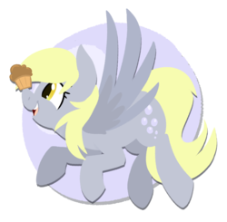 Size: 2334x2290 | Tagged: safe, artist:themodpony, derpy hooves, pony, g4, female, food, high res, lineless, muffin, simple background, solo, transparent background