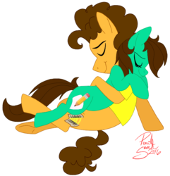 Size: 664x688 | Tagged: safe, artist:hufflepuffrave, cheese sandwich, oc, oc:pencil sketch, earth pony, pony, g4, canon x oc, cuddling, duo, eyes closed, female, hug, male, mare, shipping, simple background, snuggling, straight, transparent background