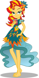 Size: 1222x2400 | Tagged: safe, artist:seahawk270, sunset shimmer, equestria girls, g4, my little pony equestria girls: legend of everfree, barefoot, clothes, crystal gala, cup, dress, drink, feet, female, legend of everfeet, simple background, solo, transparent background