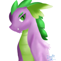 Size: 1000x1000 | Tagged: safe, artist:vivianity, spike, dragon, g4, male, older, older spike, simple background, solo, transparent background