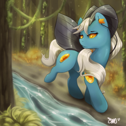 Size: 3000x3000 | Tagged: safe, artist:bean-sprouts, pony, swampert, crossover, earbuds, high res, pokémon, ponified, solo