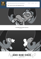 Size: 666x950 | Tagged: safe, artist:egophiliac, nightmare moon, princess luna, moonstuck, g4, ask, cartographer's cap, dark woona, doll, female, filly, grayscale, hat, monochrome, nightmare woon, plushie, toy, tumblr, woona, younger
