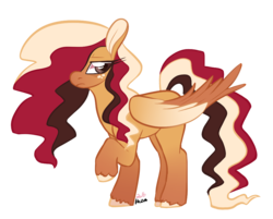 Size: 932x748 | Tagged: safe, artist:sugahfox, oc, oc only, oc:raspberry cocoa, pegasus, pony, female, mare, raised hoof, simple background, solo, transparent background