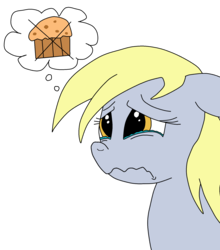 Size: 1705x1936 | Tagged: safe, artist:eagc7, derpy hooves, pegasus, pony, g4, crying, female, food, frown, mare, muffin, muffin denial, muffins fuel, no muffin, sad, simple background, solo, transparent background