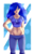 Size: 2000x3000 | Tagged: safe, artist:rdstartie, princess luna, human, g4, belly button, clothes, female, high res, humanized, midriff, pants, short shirt, solo