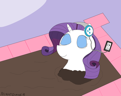Size: 5192x4120 | Tagged: safe, artist:amateur-draw, rarity, g4, 1000 hours in ms paint, absurd resolution, female, headphones, ipad, ms paint, mud, mud bath, relaxing, solo, spa
