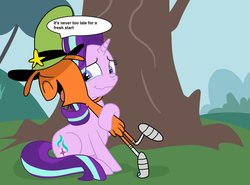 Size: 1024x757 | Tagged: safe, artist:eagc7, starlight glimmer, pony, unicorn, g4, crossover, crying, female, friendshipping, hug, male, mare, tears of joy, wander (wander over yonder), wander over yonder