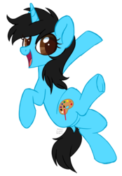 Size: 1827x2628 | Tagged: safe, artist:hawthornss, oc, oc only, oc:andrea, pony, unicorn, dock, looking at you, open mouth, simple background, smiling, solo, transparent background, underhoof