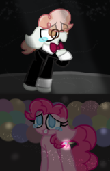 Size: 1102x1710 | Tagged: safe, artist:thefanficfanpony, pinkie pie, svengallop, g4, crying