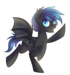 Size: 2220x2400 | Tagged: safe, artist:drawntildawn, oc, oc only, bat pony, pony, female, high res, mare, open mouth, simple background, solo, transparent background