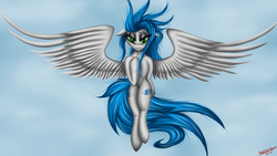 Size: 4000x2250 | Tagged: safe, artist:metalbladepegasus, oc, oc only, pegasus, pony, female, looking at you, mare, solo, spread wings
