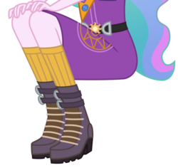 Size: 1024x967 | Tagged: dead source, safe, artist:teentitansfan201, edit, vector edit, princess celestia, principal celestia, equestria girls, g4, my little pony equestria girls: legend of everfree, boots, camp everfree outfits, clothes, cropped, female, leg focus, legs, multicolored hair, pictures of legs, sash, simple background, socks, solo, sun, transparent background, vector