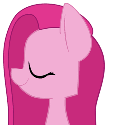 Size: 475x484 | Tagged: safe, artist:ikarooz, pinkie pie, earth pony, pony, adoracreepy, animated, blinking, bust, creepy, creepy smile, cute, cuteamena, eyes closed, female, gif, head tilt, looking at you, looking back, mare, pinkamena diane pie, shrunken pupils, simple background, smiling, smooth, solo, white background, wide eyes