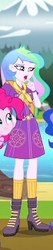 Size: 69x327 | Tagged: safe, screencap, pinkie pie, princess celestia, princess luna, principal celestia, vice principal luna, equestria girls, g4, my little pony equestria girls: legend of everfree, boots, camp everfree outfits, clothes, skirt, socks