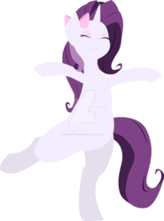 Size: 1024x1383 | Tagged: safe, artist:obscuredragone, oc, oc only, oc:violin melody, pony, unicorn, bipedal, happy, ponysona, simple background, solo, transparent background, vector, watermark