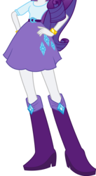 Size: 3376x6183 | Tagged: dead source, safe, artist:teentitansfan201, edit, vector edit, rarity, equestria girls, g4, absurd resolution, boots, boots shot, bracelet, clothes, cropped, female, hand on hip, high heel boots, jewelry, leg focus, legs, pictures of legs, simple background, skirt, skirt shot, solo, transparent background, vector