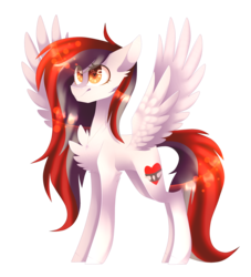 Size: 1933x2125 | Tagged: safe, artist:huirou, oc, oc only, oc:autumn fall, pegasus, pony, chest fluff, simple background, solo, spread wings, transparent background, wingding eyes