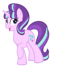 Size: 1019x1307 | Tagged: safe, artist:spirit--productions, starlight glimmer, pony, unicorn, g4, female, mare, ms paint, open mouth, raised hoof, simple background, smiling, solo, transparent background