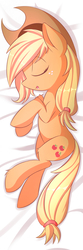 Size: 591x1772 | Tagged: safe, artist:kawaiipony2, applejack, earth pony, pony, g4, body pillow, body pillow design, commission, cowboy hat, cute, eyes closed, female, freckles, hat, jackabetes, on side, sleeping, solo, stetson