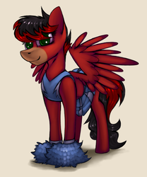 Size: 1605x1926 | Tagged: safe, artist:marsminer, oc, oc only, oc:phara, pegasus, pony, cheerleader, crossdressing, male, solo, stallion