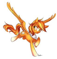 Size: 766x782 | Tagged: safe, artist:moenkin, oc, oc only, pegasus, pony, bandana, clothes, commission, landing, signature, simple background, solo, transparent background