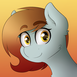Size: 2000x2000 | Tagged: safe, artist:spirit-dude, oc, oc only, oc:spirit rose, pony, bust, female, gradient background, high res, mare, portrait, solo