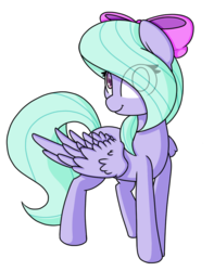Size: 786x1000 | Tagged: safe, artist:lockheart, flitter, pegasus, pony, g4, cute, eye clipping through hair, female, flitterbetes, mare, simple background, smiling, solo, transparent background, wing fluff
