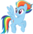 Size: 4301x4500 | Tagged: safe, artist:slb94, rainbow dash, g4, absurd resolution, alternate hairstyle, cute, female, mane swap, simple background, solo, transparent background, vector