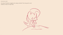 Size: 960x540 | Tagged: safe, artist:fluttershythekind, fluttershy, pegasus, pony, g4, :>, animated, ask, blanket, blanket burrito, cute, female, fluttershythekind is trying to murder us, frame by frame, gif, mare, open mouth, pony burrito, prone, rolling, shyabetes, sitting, smiling, solo, tumblr, weapons-grade cute, wrapped up