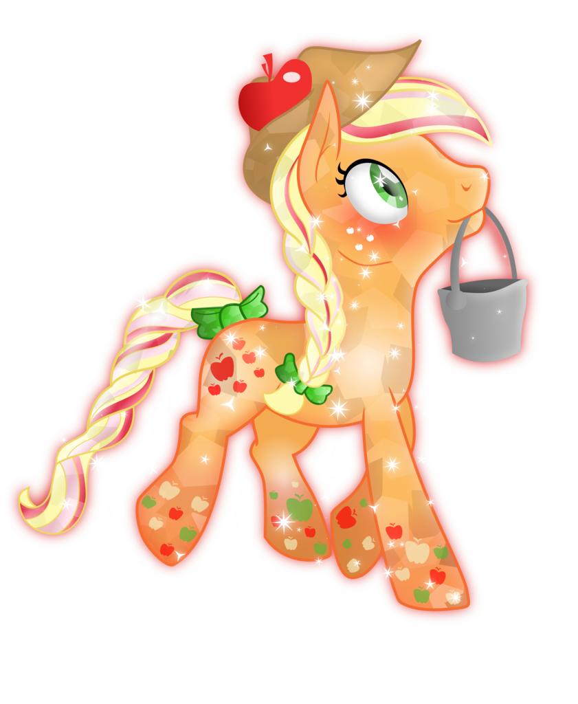 1381361 Safe Artist Theshadowstone Applejack Crystal Pony Earth