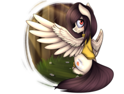 Size: 4200x3200 | Tagged: safe, artist:yeadatchantilly, oc, oc only, pegasus, pony, clothes, female, high res, mare, sitting, solo, spread wings, sweater