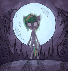Size: 1024x1056 | Tagged: safe, artist:starlyfly, oc, oc only, pony, unicorn, bipedal, don't starve, moon, ponified, solo, tree