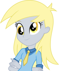 Size: 7000x8388 | Tagged: safe, artist:luckreza8, derpy hooves, equestria girls, g4, absurd resolution, clothes, female, necktie, simple background, smiling, solo, transparent background, vector