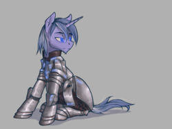 Size: 2000x1500 | Tagged: safe, artist:madhotaru, oc, oc only, pony, unicorn, armor, glowing eyes, male, runes, solo