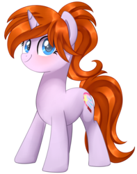 Size: 1024x1301 | Tagged: safe, artist:slasharu, oc, oc only, oc:artistry star, pony, unicorn, female, mare, simple background, smiling, solo, transparent background