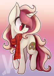 Size: 2480x3507 | Tagged: safe, artist:dragon9913, oc, oc only, pony, unicorn, clothes, colored pupils, female, high res, mare, scarf, solo