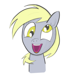 Size: 2620x2748 | Tagged: safe, artist:littleshyfim, derpy hooves, pegasus, pony, g4, bust, female, high res, open mouth, portrait, simple background, smiling, solo, transparent background
