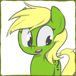 Size: 500x500 | Tagged: artist needed, safe, oc, oc only, oc:filly anon, earth pony, pony, alternate hair color, blonde, female, filly, solo