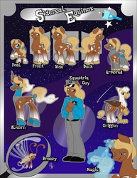 Size: 989x1280 | Tagged: safe, artist:inkwell, oc, oc only, oc:sidereal equinox, alicorn, breezie, griffon, human, equestria girls, g4, equestria girls-ified, foal, reference sheet, solo