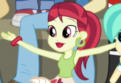 Size: 414x283 | Tagged: safe, screencap, rose heart, tennis match, equestria girls, g4, my little pony equestria girls: friendship games, cropped, ear piercing, earring, female, jewelry, piercing, solo