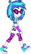 Size: 100x174 | Tagged: safe, artist:botchan-mlp, dj pon-3, vinyl scratch, equestria girls, g4, animated, cute, female, gif, pixel art, shoes, simple background, sneakers, solo, transparent background, vinylbetes, walking