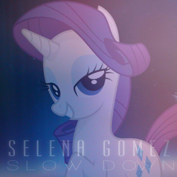 Size: 800x800 | Tagged: safe, artist:penguinsn1fan, artist:tim015, rarity, g4, cover, female, parody, selena gomez, solo