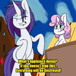 Size: 500x500 | Tagged: safe, artist:koportable, rarity, sweetie belle, pony, g4, animated, dragon ball, dragon ball z, duo, female, gif