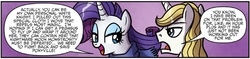 Size: 1282x300 | Tagged: safe, idw, prince blueblood, rarity, pony, unicorn, g4, spoiler:comic, spoiler:comicdeviations, comic, open mouth