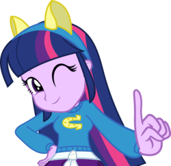 Size: 5354x5212 | Tagged: safe, artist:hithroc, twilight sparkle, equestria girls, g4, my little pony equestria girls, absurd resolution, clothes, collar, cute, female, hand on hip, helping twilight win the crown, looking at you, one eye closed, shirt, simple background, skirt, solo, teenager, transparent background, twiabetes, vector, wink, winking at you, wondercolts, wondercolts uniform